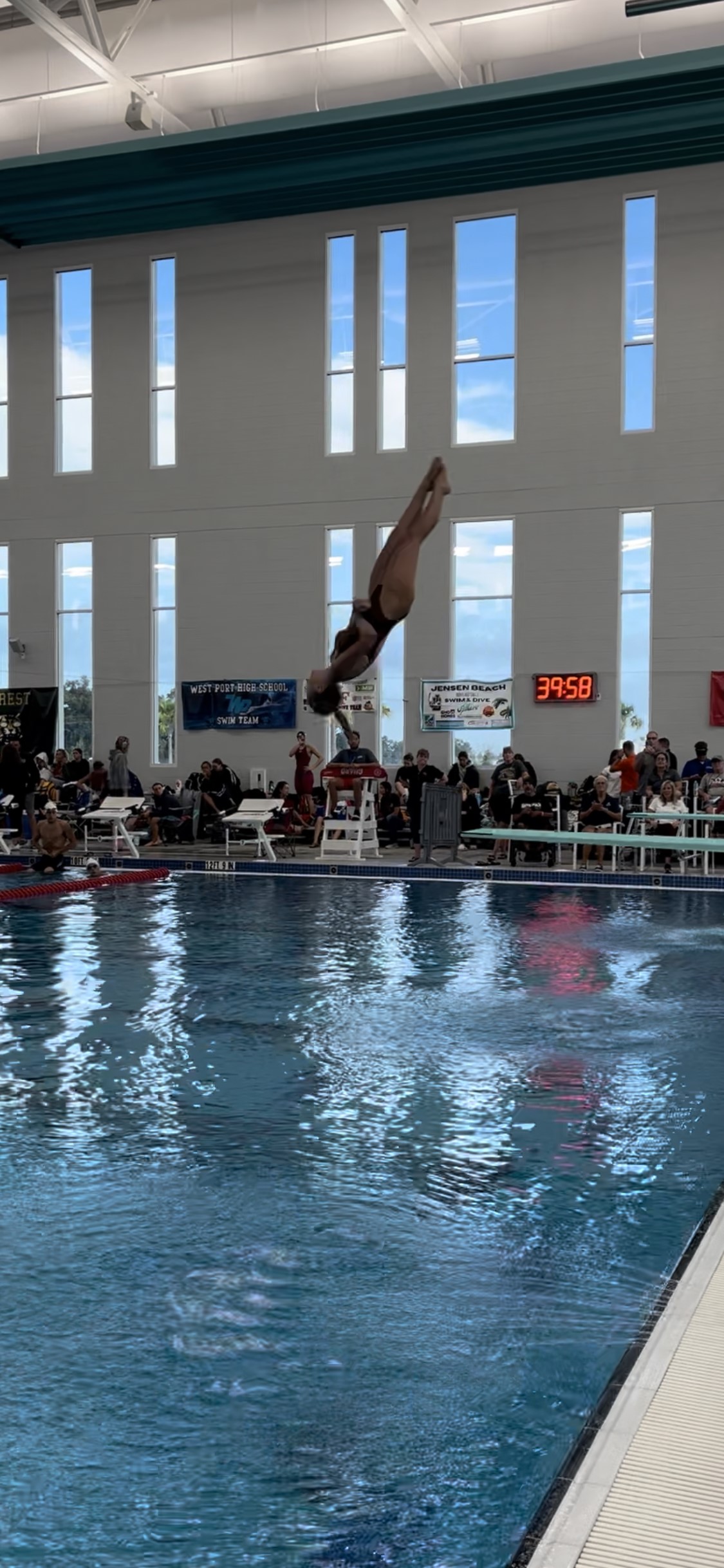 A person diving into a poolDescription automatically generated